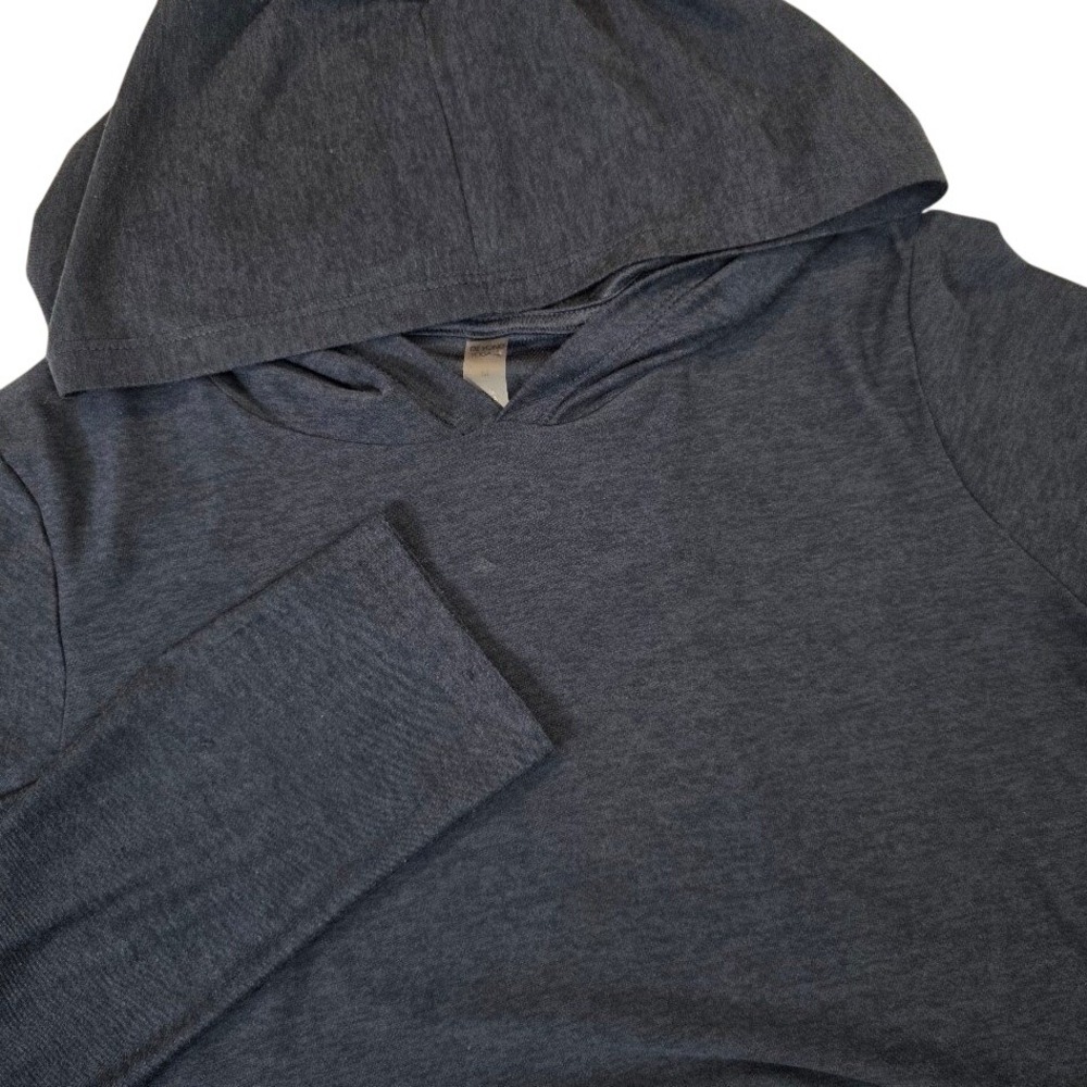 Beyond Yoga Womens M Hooded Top Navy Blue Heathered Long Sleeve LWSD7613